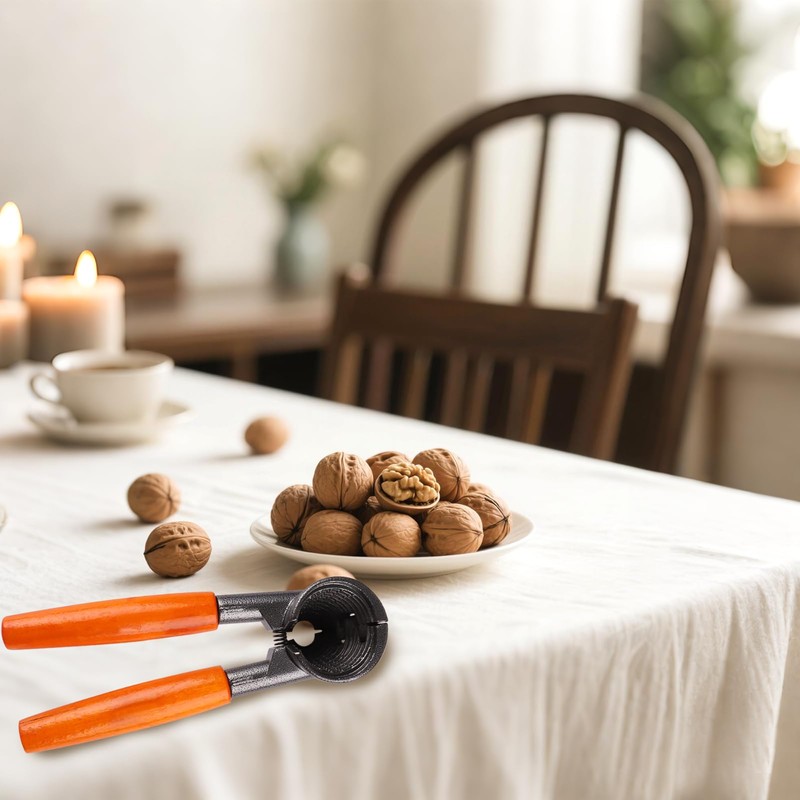 Jecdfs 1 x Nutcracker with Elegant Wooden Handle, Nutcracker Walnuts