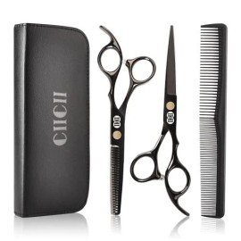 Ciicii 6.7 Inch Professional Hair Scissors Set With Thinning Shears Gift Kit