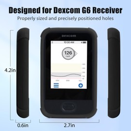 YOUSHARES Silicone Case for G6 Receiver - Soft Receiver Case with 20 Packs Transparent Adhesive Patches, Anti-Drop Scratches Protective Case Perfect Protection of Device (Black)