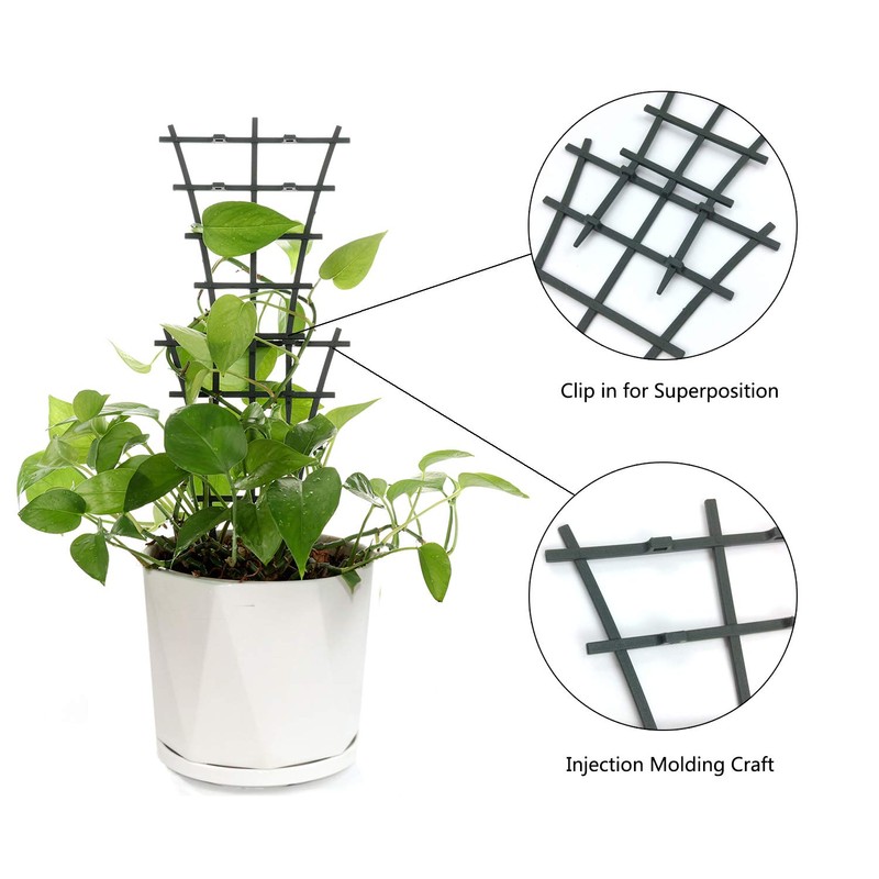 12 Pcs Garden DIY Mini Climbing Trellis Plastic Superimposed Potted