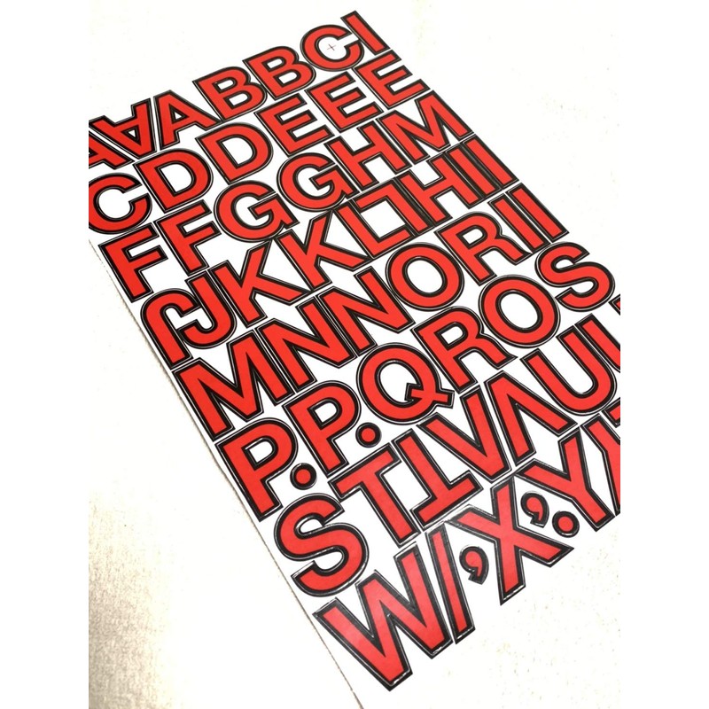 XIAXIN Waterproof PVC Alphabet Sticker Set Weatherproof Waterproof Roman Characters