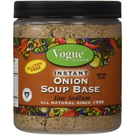Vogue Cuisine Onion Soup & Seasoning Base 12oz - Low Sodium, Gluten Free, All Natural Ingredients
