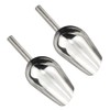 XINMEIWEN Stainless Steel Ice Scoop Round Bottom Bar Ice Flour