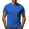 YumiDay Men Fitted Workout Shirts(Blue/02,XXL)
