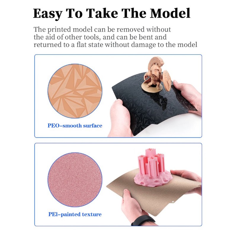 3D Print Build Plate Flexible PEO PEI Textured Smooth Spring