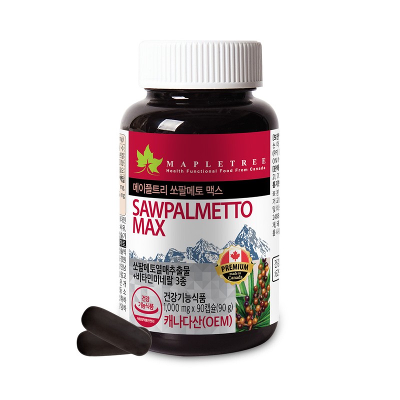 Maple Tree Saw Palmetto Max 1,000mg 90 Capsules / 메이플트리