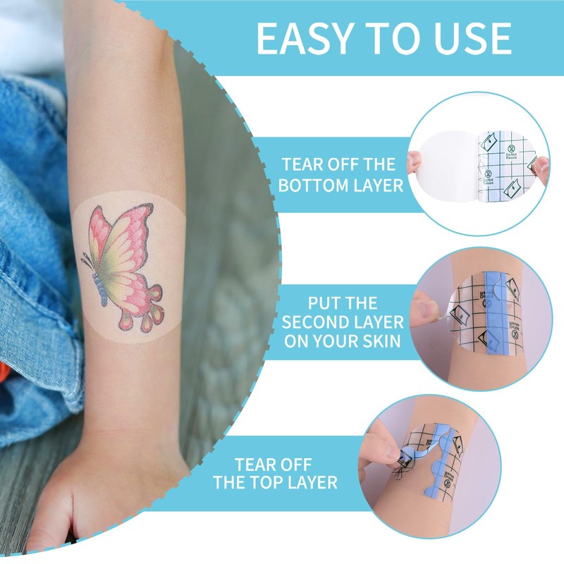 100Pcs Waterproof Bandaids, Adhesive Transparent Film Dressing Bandages