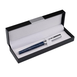 Hörner Terra High-Quality Fountain Pen Blue with Engraving, Premium Gift Box, Ink in Black, Luxury Design, Elegant Nib, Made in Germany, Attractive Pen for Men and Women