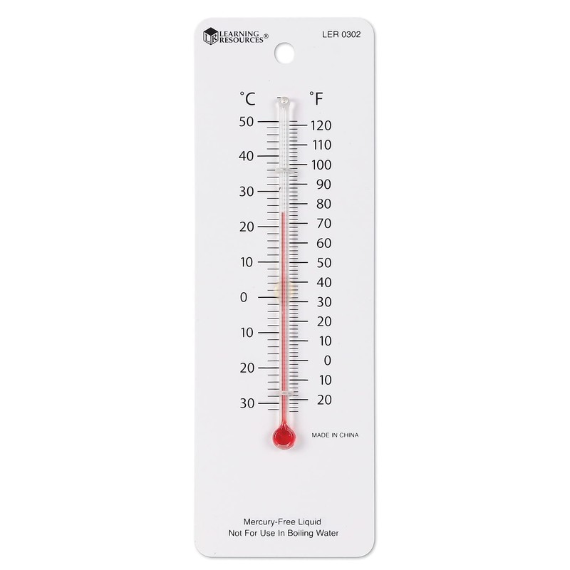 Learning Resources Student Thermometers, Classroom Supplies, Homeschool, Set of 10,