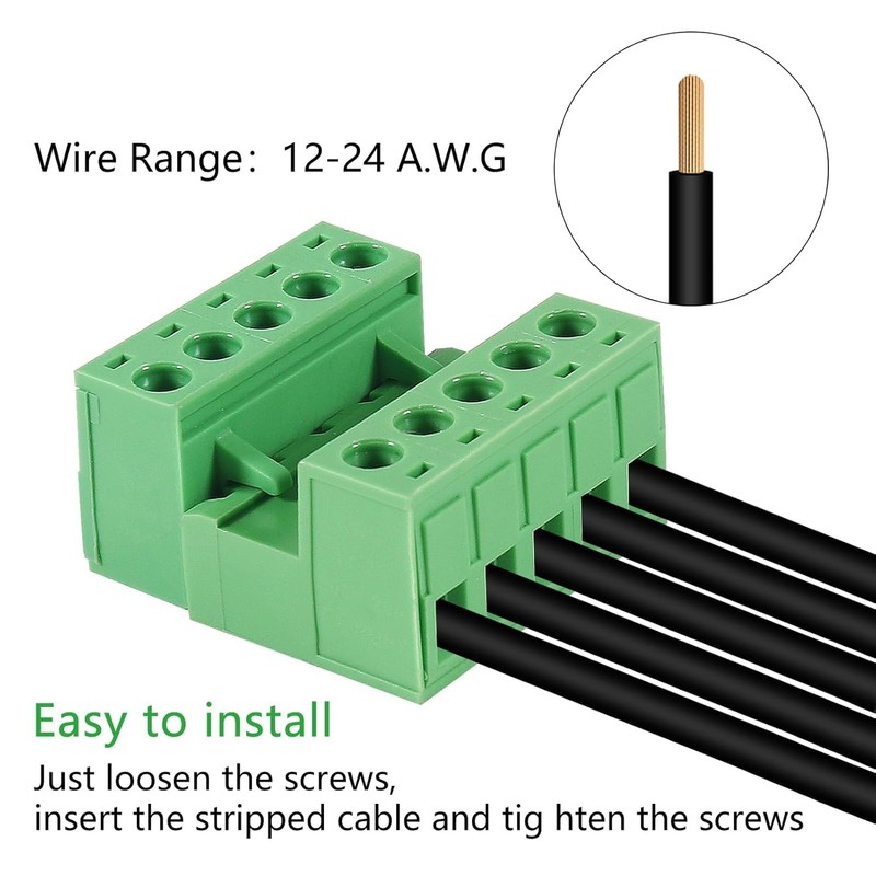 ALAMSCN 5 Sets 5 Pin Pluggable Terminals 5.08 mm Pitch