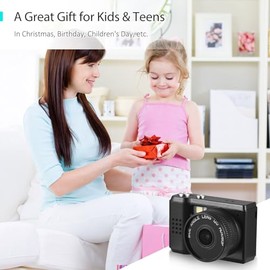 Andoer Andoer Mini Digital Video Camera 1080P Camcorder Built-in Battery with LCD Screen Flash for Photo Video, Black