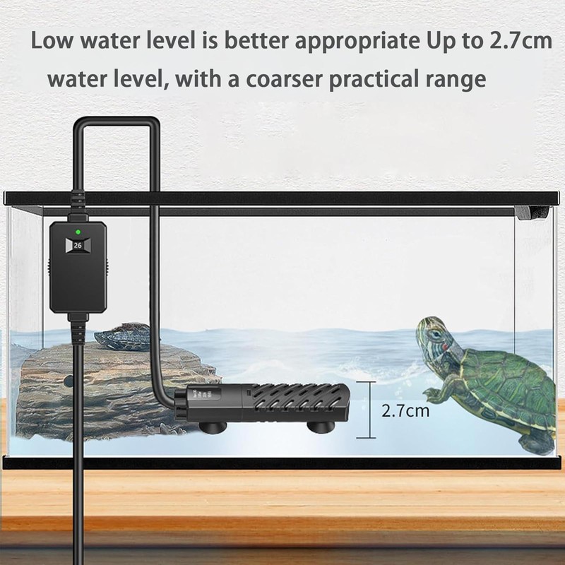 GERUI Aquarium Mini Heater 15L, 100-240V 50/60HZ, Temperature Control Range: