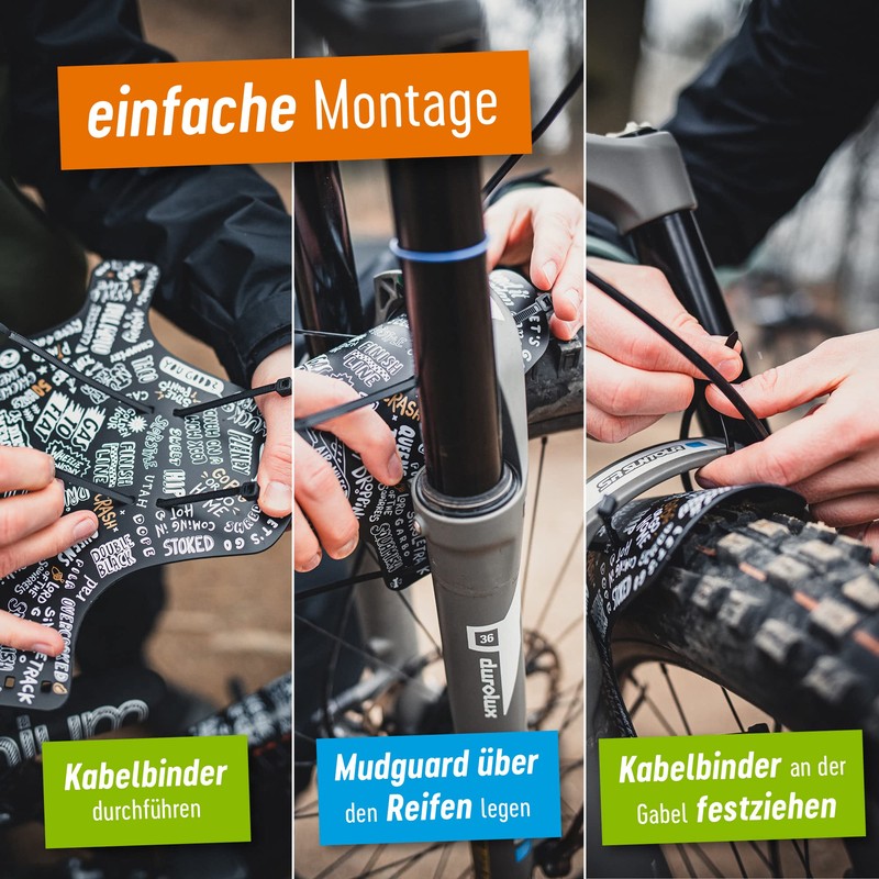 Riesel Design 1 Mudguard: PE 4 Cable Ties + 2