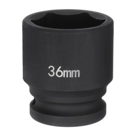 HARFINGTON 6-Point Impact Socket 3/4" Drive 36mm Metric 40Cr Alloy Steel Spindle Axle Nut Impact Socket