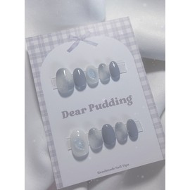[Add handmade nail tip color] Pebble nail - Coffin Egg / [수제네일팁색상추가] 조약돌네일 - 코핀에그