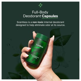 Internal Deodorant – Mint, Parsley & Chlorophyll Capsules for Body Odor – Aluminum-Free Body Deodorizing Supplement – Odor Control Natural Deodorant – Body Deodorizing Capsules – 30 Count