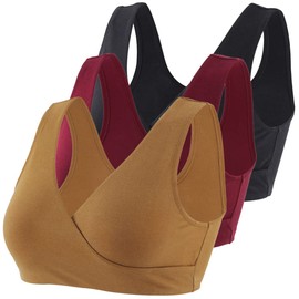 Topwhere Women's Cotton Wireless Sleep Bra for Nursing and Maternity