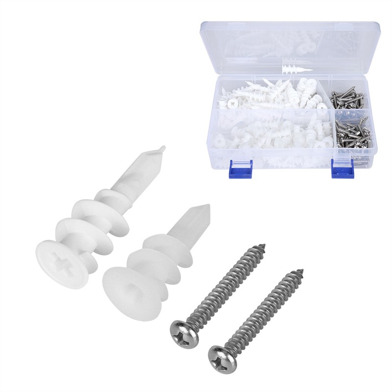 240pcs Expansion Anchors Nylon 304 Stainless Steel Screw Expansion Screw