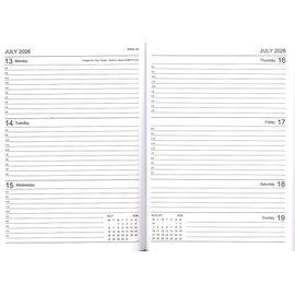 2026 A4 Week to View Diary - Appointment Times Full Year Hardback UK Planner - for Home Office School & Work (Dark Teal)