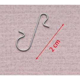 sowaka 50 Pcs Christmas Ornament Hooks Small Metal Wire 3 x 1 cm S Shape Hangers for Christmas Tree Decorations Crafting Supplies (Silver)