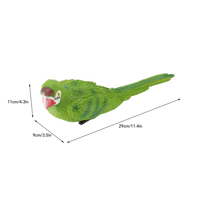 Parrot Figurine Simulation Vivid Innovative Wall Mounted Hand Painted Resin
