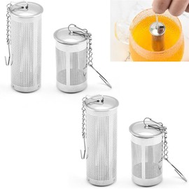 4 Pcs Paifeancodill Stainless Steel Mesh Tea Strainers Tea Strainer for Loose Tea with Lid Chain Hook,Tea Infusers Tea Filters Extra Fine Mesh Tea Steeper Teapots Cups
