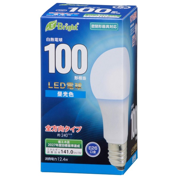 Ohm Electric LDA12D-G AG27 06-4348 OHM LED Light Bulb E26 Equivalent 100 Shape Daylight