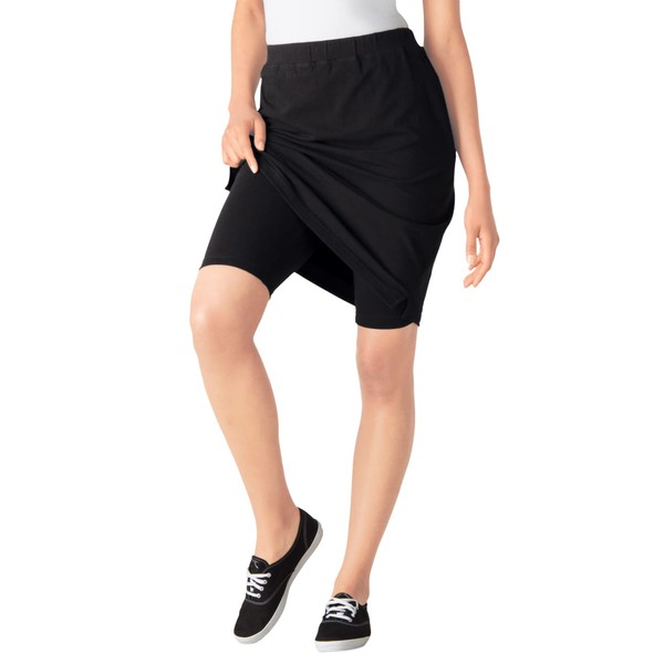 Woman Within Women's Plus Size Stretch Cotton Skort - 4X,