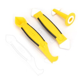 3pcs Plastic Sealant Scraper,Caulk Scraper Applicator,Caulk Remover,Practical Cleaning Kit,Clean Corners with Different Angles,for Professional Finish to Most Household Sealants,Fillers,Grout