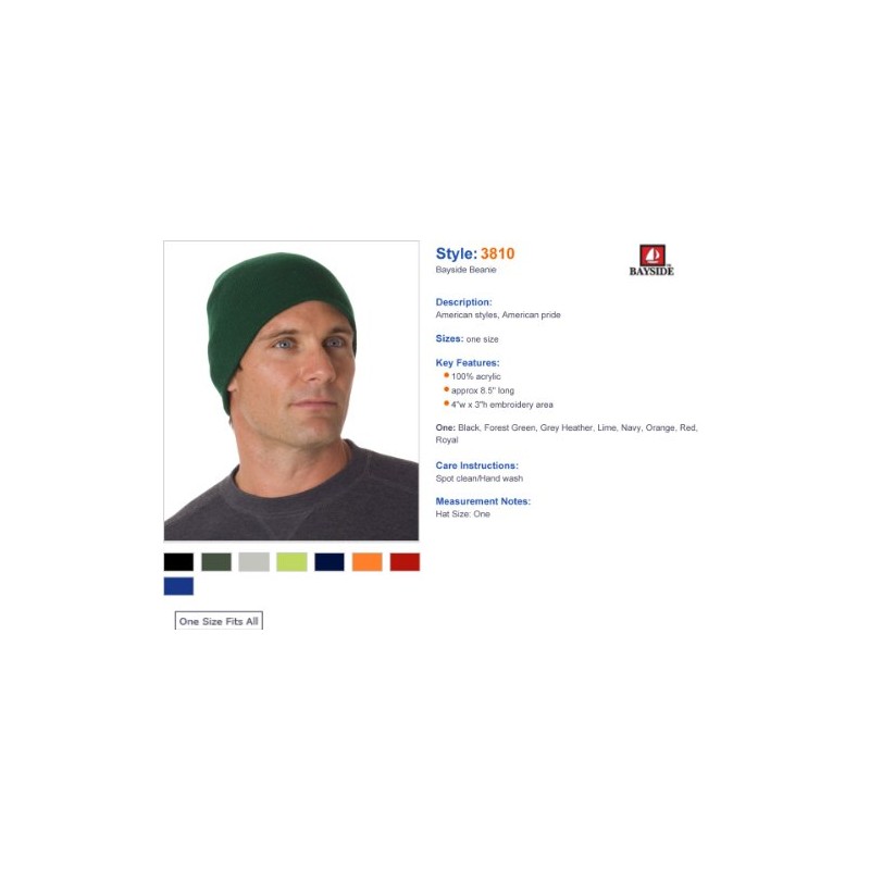 Bayside Beanie 3810 - Navy_One