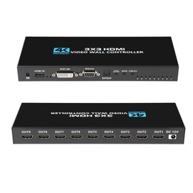 3x3 Video Wall Controller 4K HDMI DVI Input 1080P 3x3 2x3 2x4 4x2 1x4 TV Wall Controller Processor 9 Screen Splicing Splicer Box
