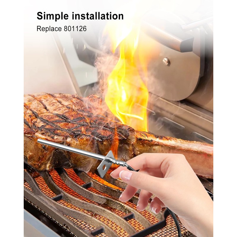 Heat Sensor RTD Temperature Probe Part Fit for Char-Griller Gravity