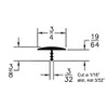 T-Molding.com 20ft Roll of Light Grey 3/4" Plastic Tee Moulding