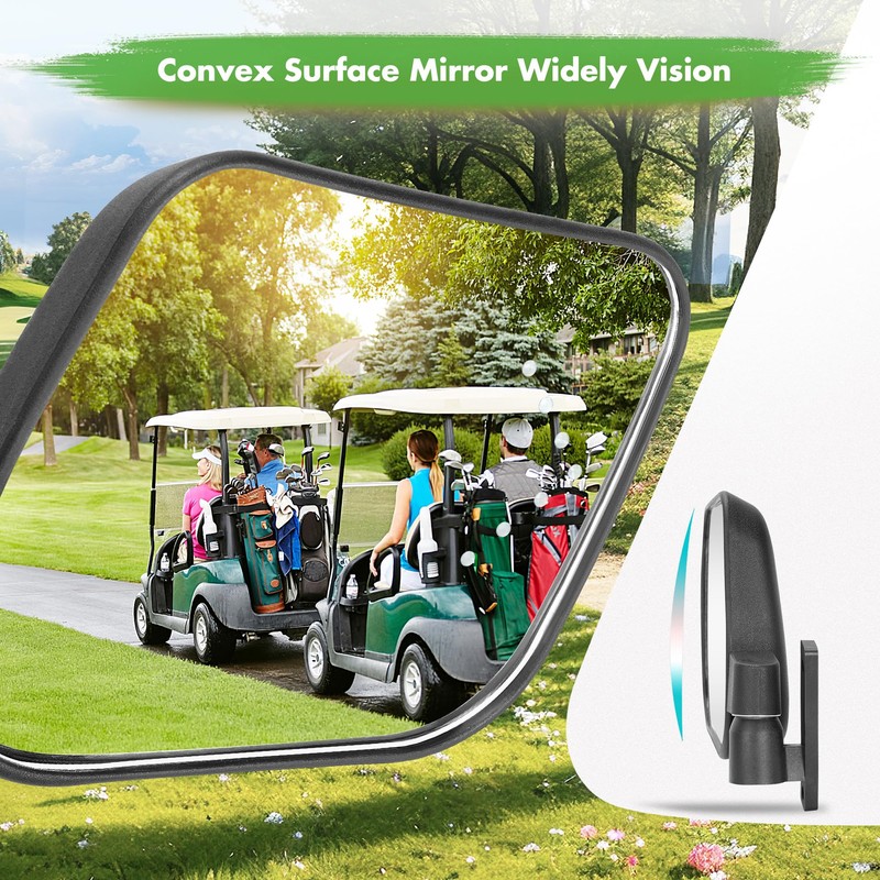 10L0L Golf Cart Mirrors with Turn Signal Side Rear View