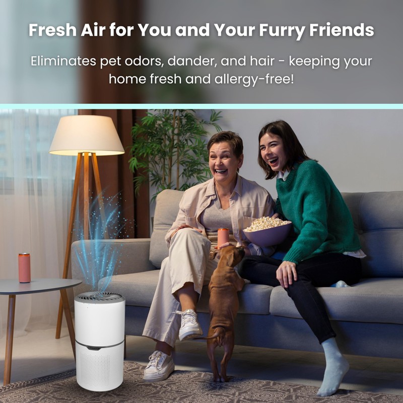 Equator Air Purifier for Pet Homes, HEPA + Activated Carbon