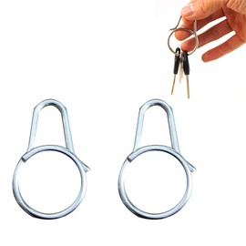 2 x Key Rings Key Rings Split Ring Key Ring Connector Round Edge Key Chain Loops Small Metal Split Rings for Home Key Organization