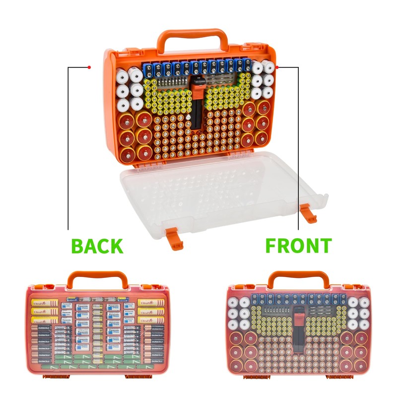 Aptbyte Battery Organizer Storage Holder Box Case with Tester- 269