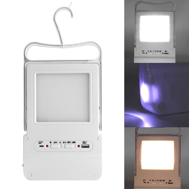 Solar Power Rechargeable Multifunctional LED Light Tent Lantern Lamp