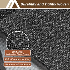 COSY HOMEER-Kitchen-Rugs-Non-Slip-Washable 24"x36"+24"x60" Absorbent Kitchen Mats for Floor Stain Resistant Kitchen Runner Rug Sets of 2 Kitchen Floor Mats for Sink,Dark Grey