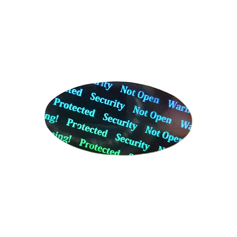 PPLS Oval Silver Stickers Protective Security Holograms Seal and Protect
