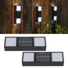2 Sets Solar Wall Lamp IP65 Protection Grade Bidirectional Multifunctional