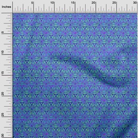 oneOone Cotton Poplin Twill Sea Green Fabric Batik DIY Clothing Quilting Fabric Print Fabric by Meter 56 Inch Wide