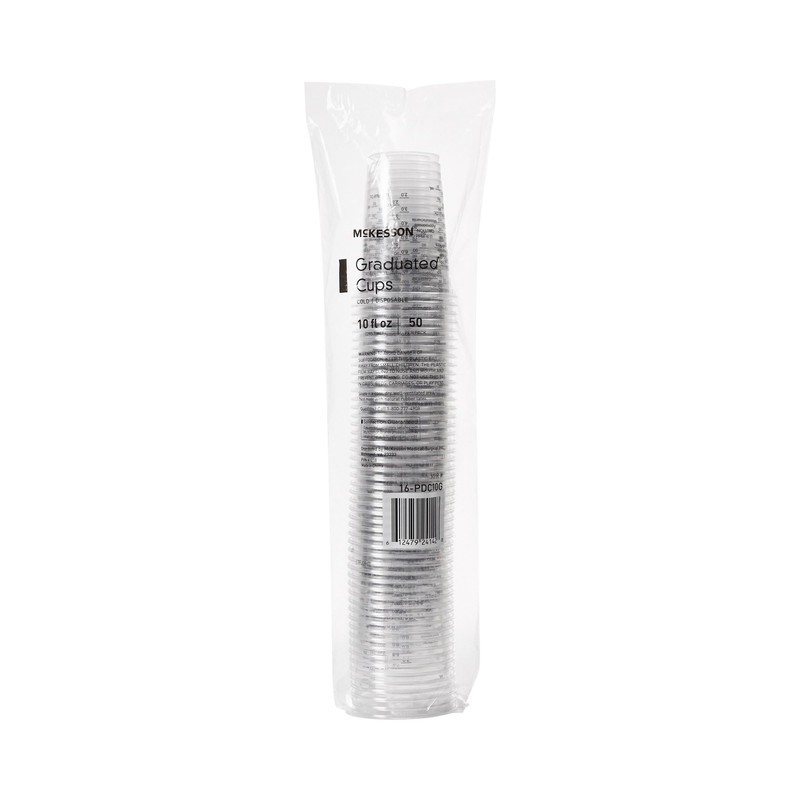 McKesson Graduated Cups, Polypropylene, Disposable, Clear, 7 oz, 1000 Count