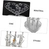 MERRYHAPY Acrylic Lip Liner Stand Makeup Brush Holder 2pcs Heart