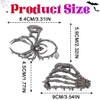 Fashey Hair Claw Clips Black Metal Hair Clips for Thick