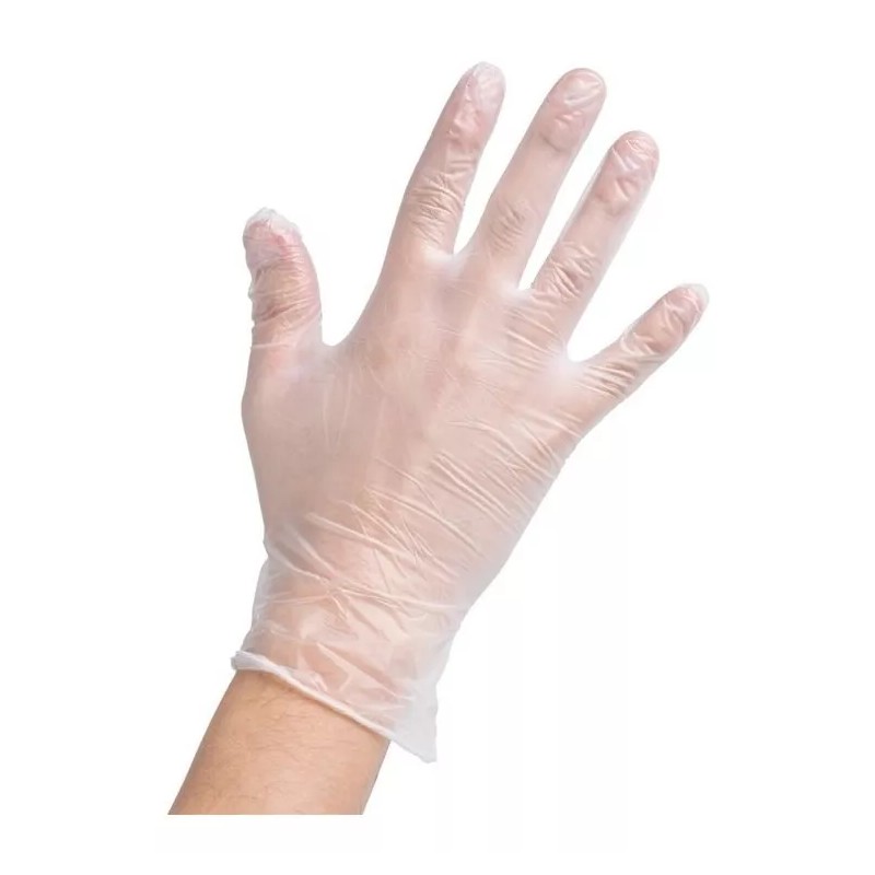 HiCuiLi Guantes Vinil/vinilo Transparente 10 Cajas Tallas: Ch, M, L