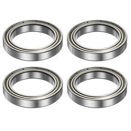 QUARKZMAN 6806ZZ Deep Groove Ball Bearing 30 mm Bore 42 mm AD 7 mm Thick Chrome Steel ABEC3 Double Shielded Bearing for Engines Pumps Conveyors Pack of 4