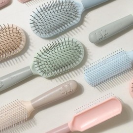 Root Volume Paddle Hair Brush, Pastel Cushion Character Hair Brush Random Color 5ea