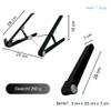 Medi Body Laptop Stand Height Adjustable, Black, Foldable, Non-Slip, Notebook