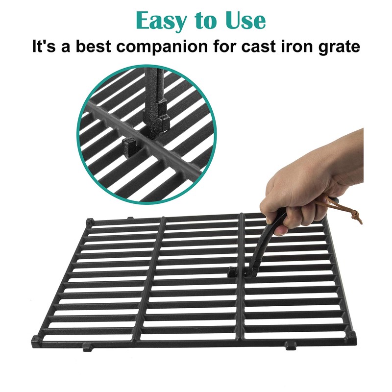 Cast Iron Grill Grate Lifter, Cooking Grid Lifter Gripper for